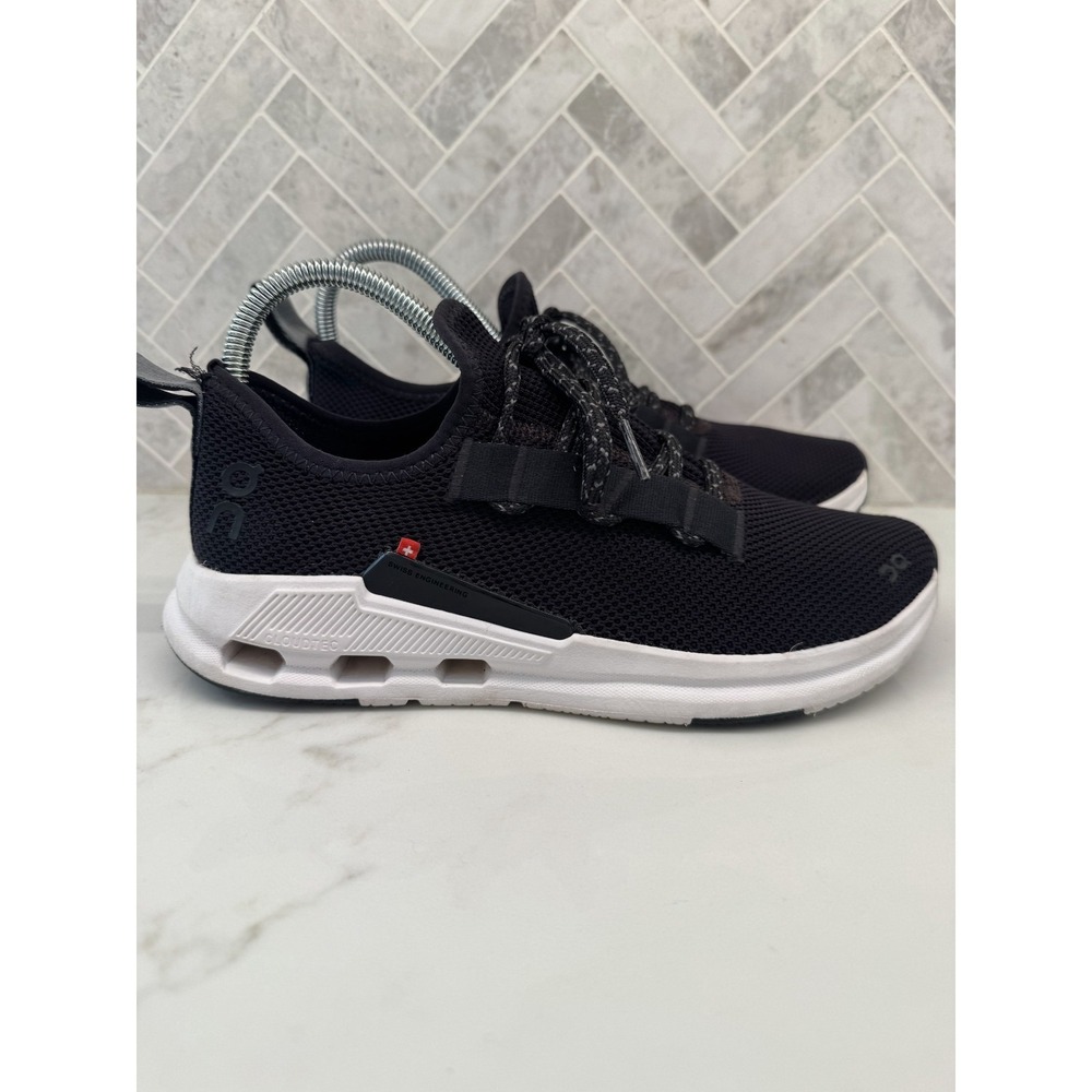 On Cloud Running Cloudeasy Shoes Sneakers Womens 8 Black White Athletic Lace Up
